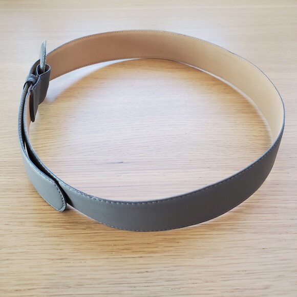 Vintage 80's Valerie Bared Gray Leather Belt - Picture 10 of 11